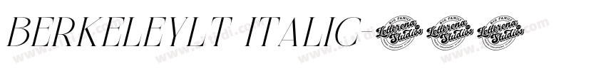 BerkeleyLT Italic字体转换